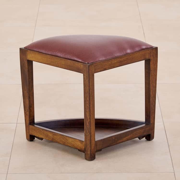 Marble Top Coffee Table with Stools - Brown