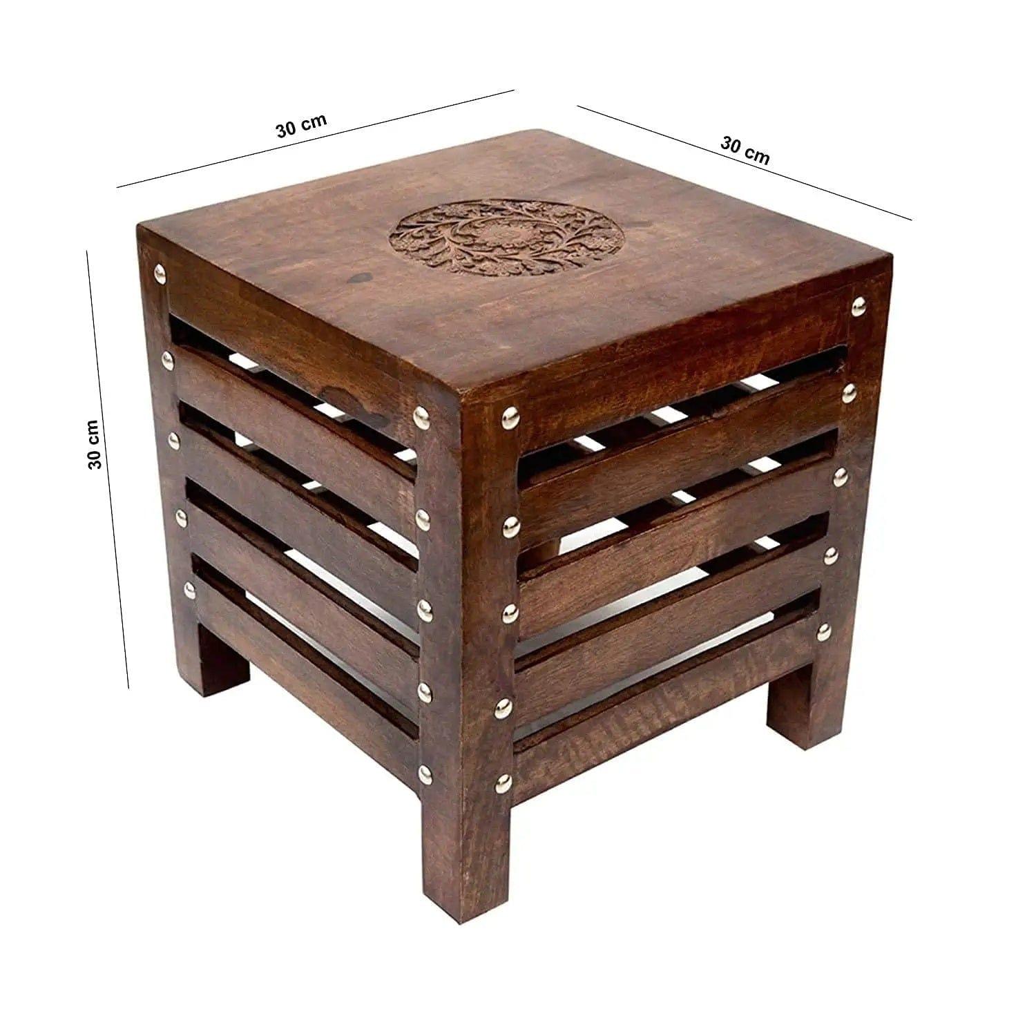 Wooden Beautiful Handmade Stool | Table | for Office | Home Furniture | Outdoor | Décor - Brown