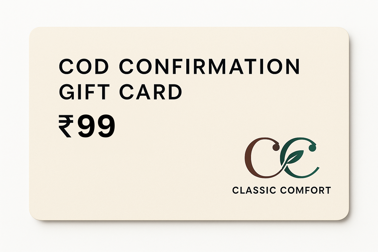 Cash On Delivery Token Card