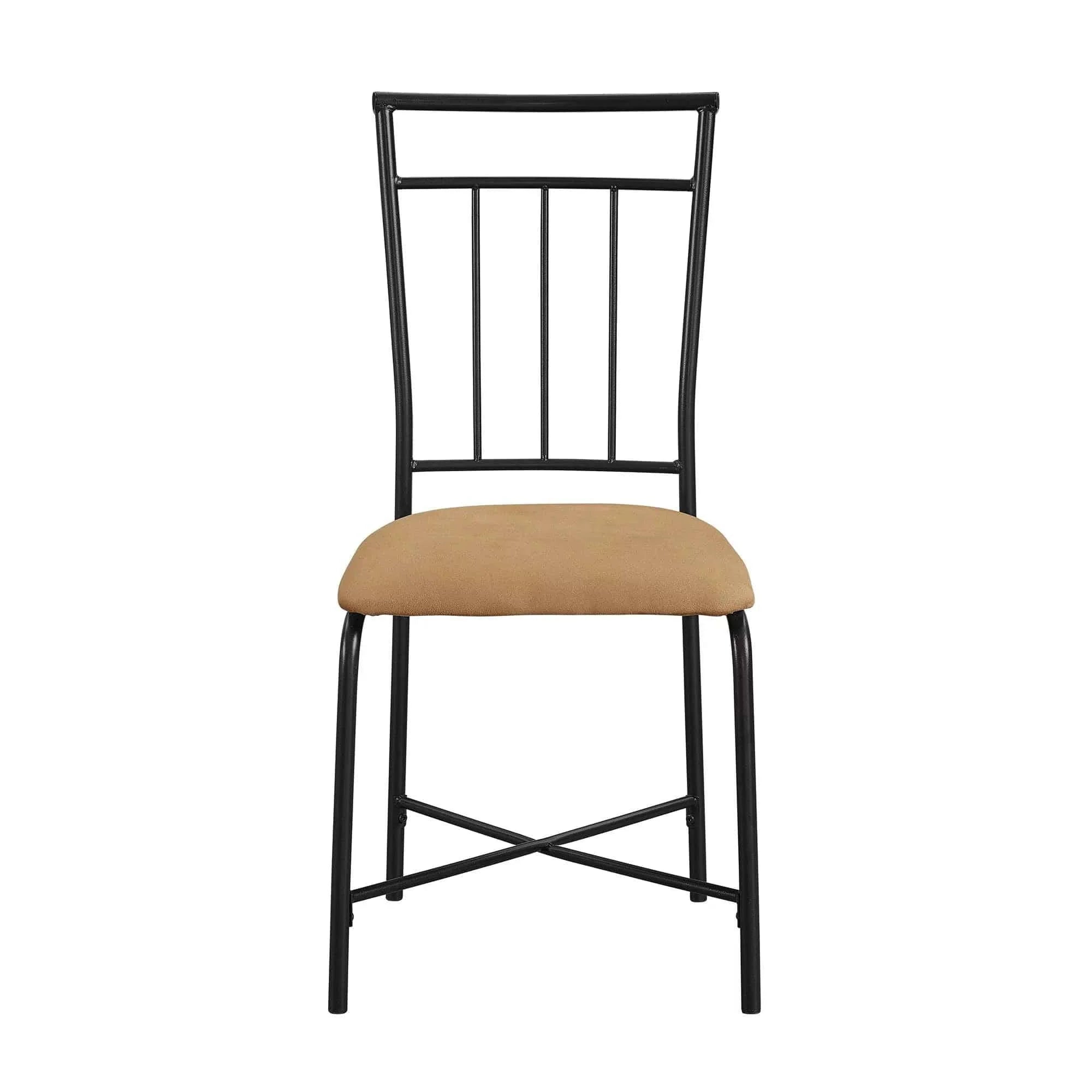 Louise Traditional 5-Piece Wood & Metal Dining Set, Natural