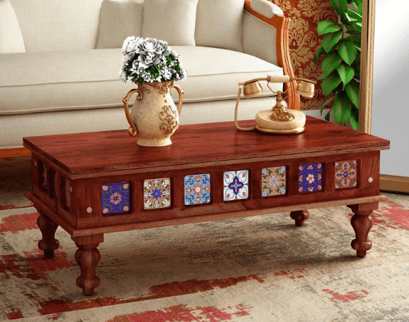 Sheesham Wood Coffee Table Brown