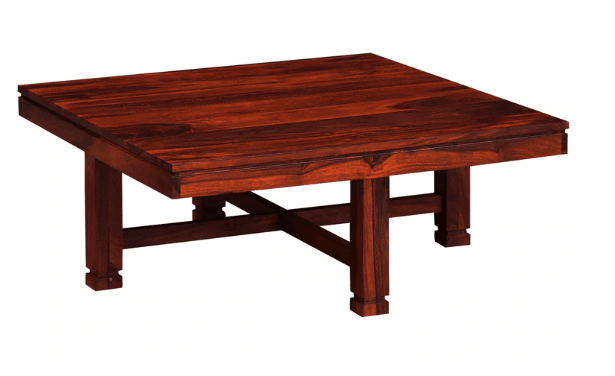 Sheesham Wood coffee table with 4 stools for Living Room and Office