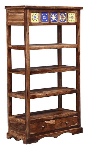 Sheesham Wood Bookshelf (Walnut Finish)