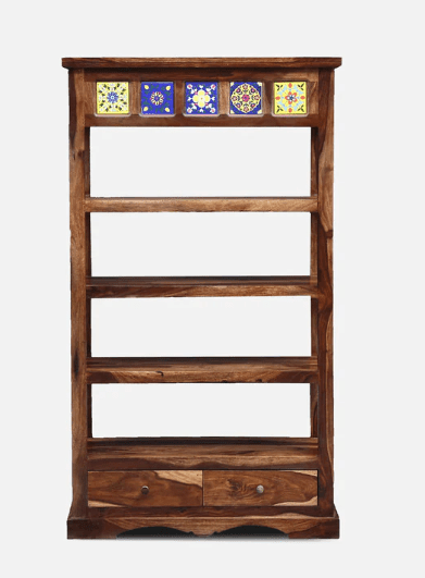 Sheesham Wood Bookshelf (Walnut Finish)
