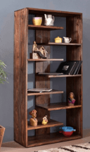 Sheesham Wood Open Bookshelf for Study Room In (Natural Finish)