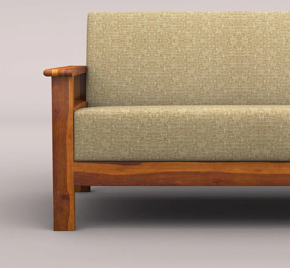 EDWIN 3+1+1 WOODEN SOFA SET (HONEY FINISH)