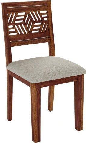 Pure Sheesham Wood Comfort Seating Cushioned Dining Chair in Provincial Teak Finishing