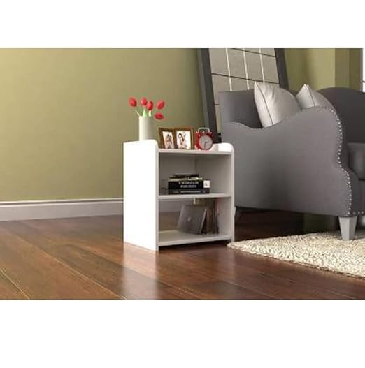 Home Table. Side Table, End Table, Bedside Table, Wooden Nightstand End Table for Bedroom & Living Room (Black Wenge) (Oak Yellow)