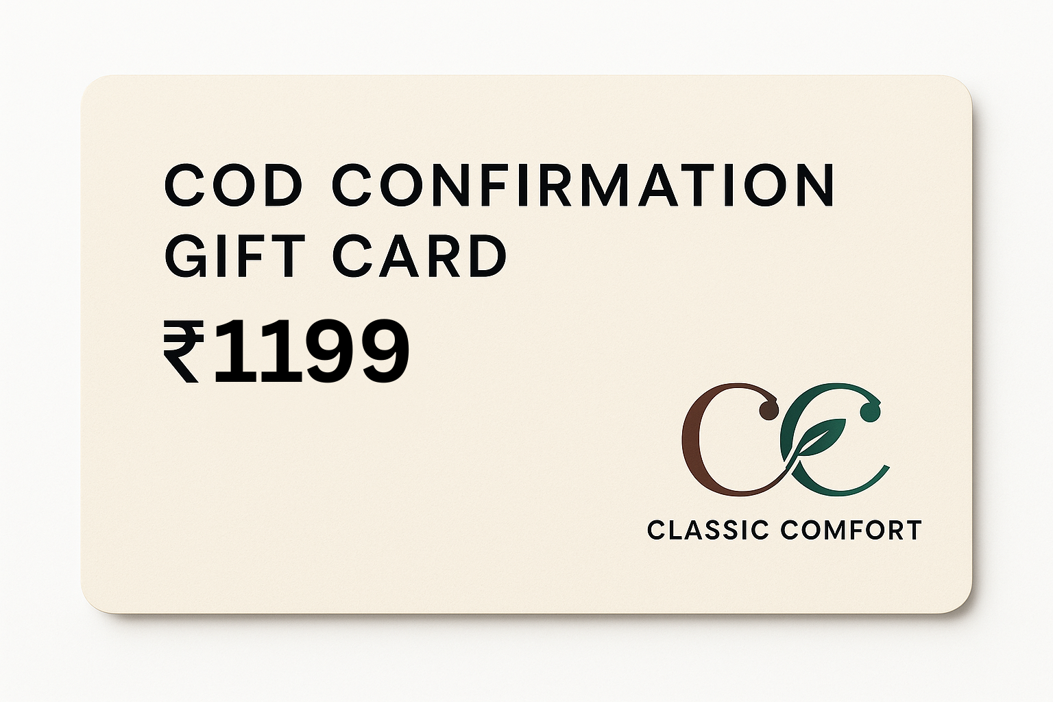 Cash On Delivery Token Card