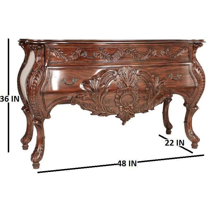 hand carved Sheesham Wood Console Table