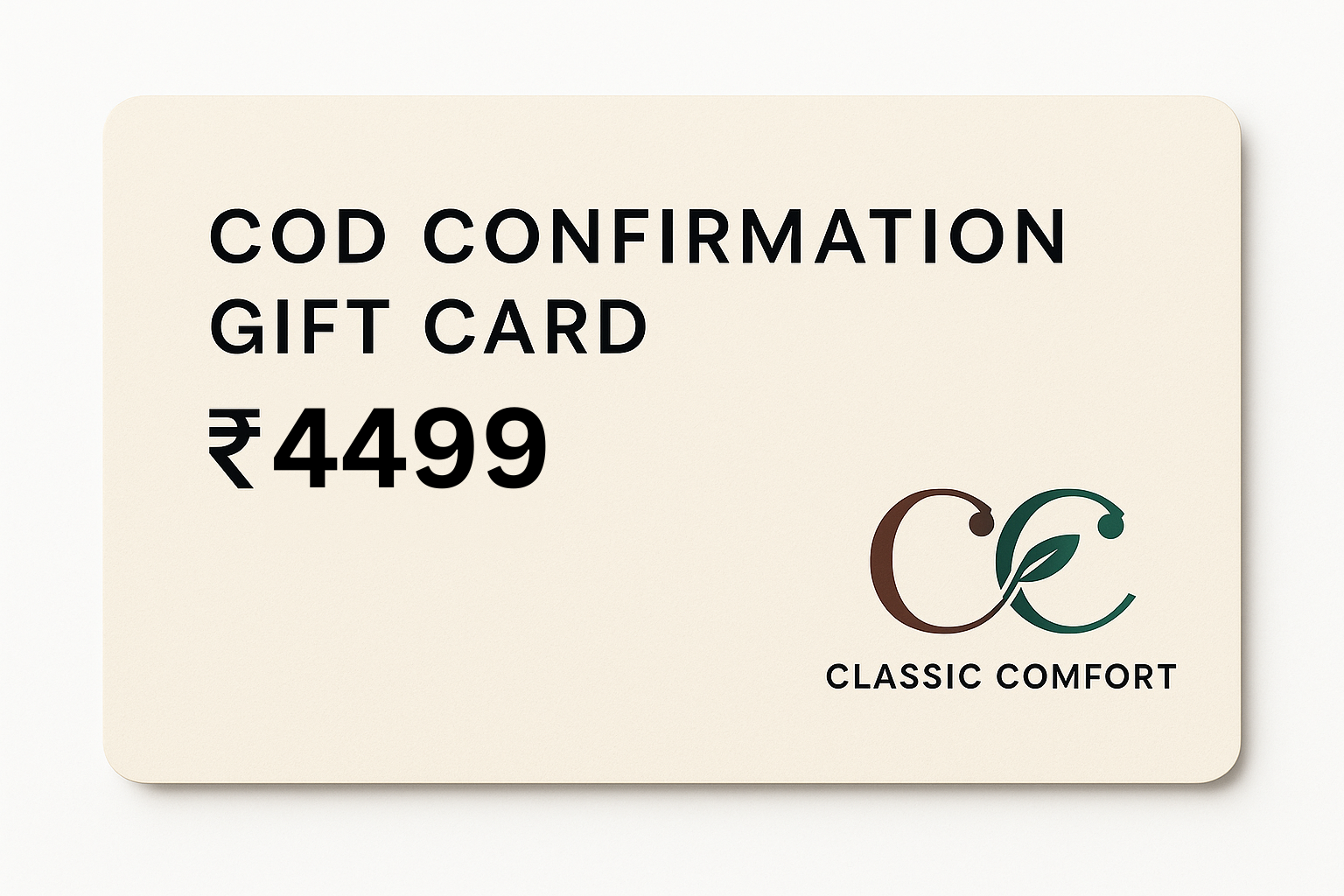 Cash On Delivery Token Card