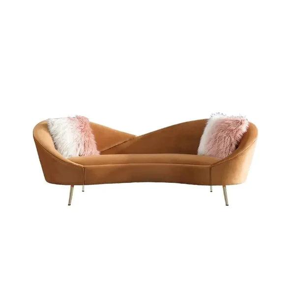 Round Arm Curved Sofa