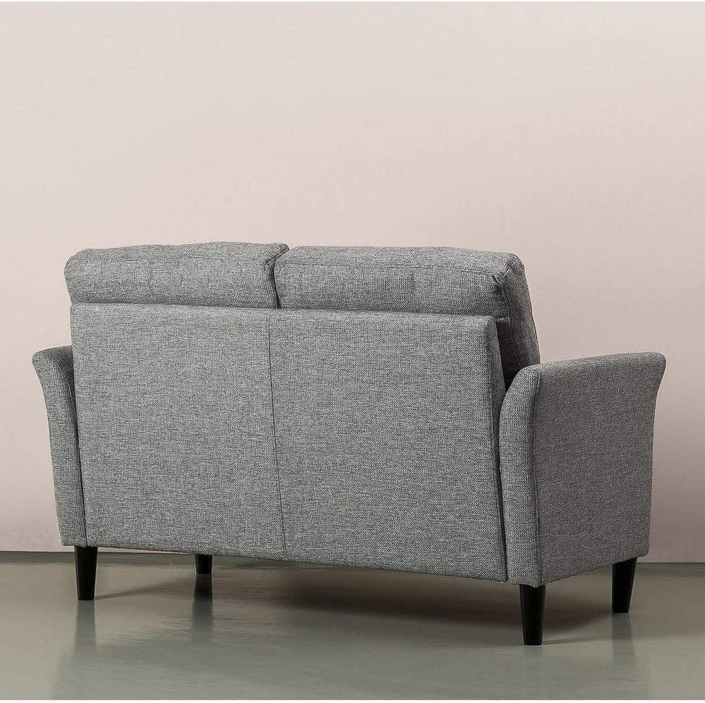 Zinus Classic Sofa 2 Seater Loveseat Fabric Chair Lounge Couch in Soft Grey