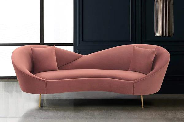 Round Arm Curved Sofa