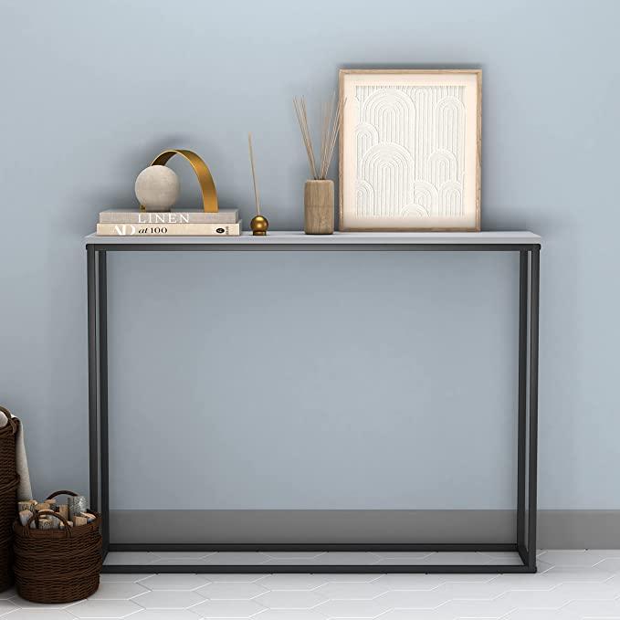 Wooden Hallway Console Table with Metal Legs