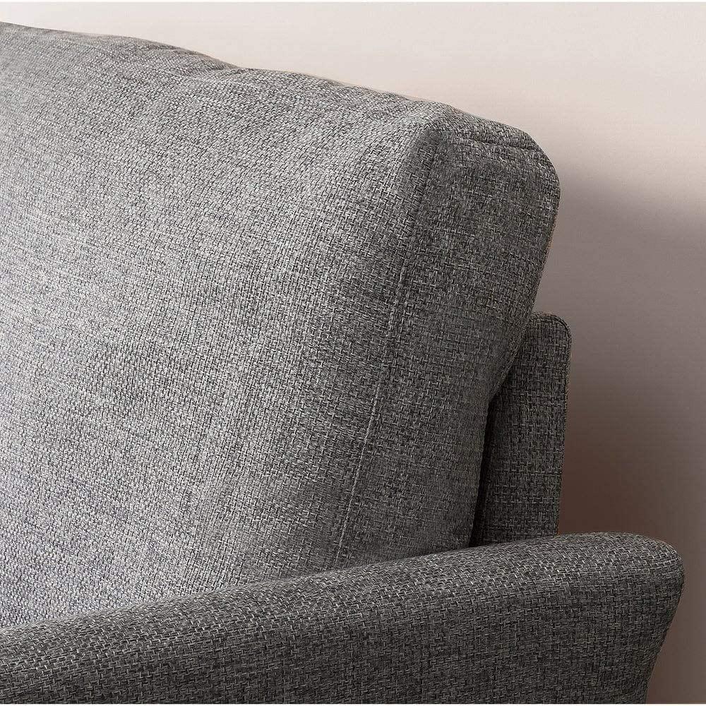 Zinus Classic Sofa 2 Seater Loveseat Fabric Chair Lounge Couch in Soft Grey