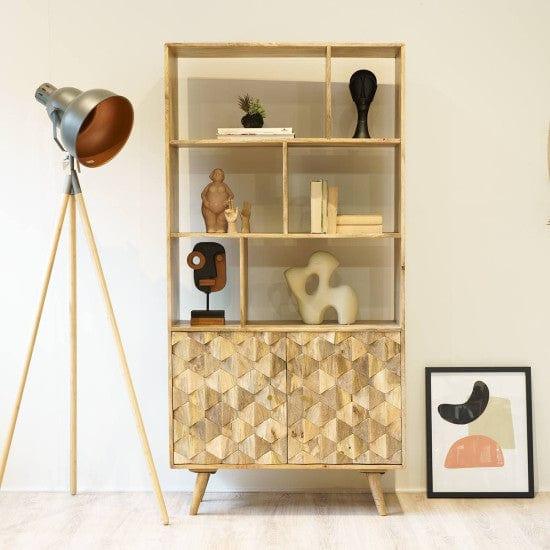 Darwin Mango Wood Sideboard in Natural Finish (Bookshelf)