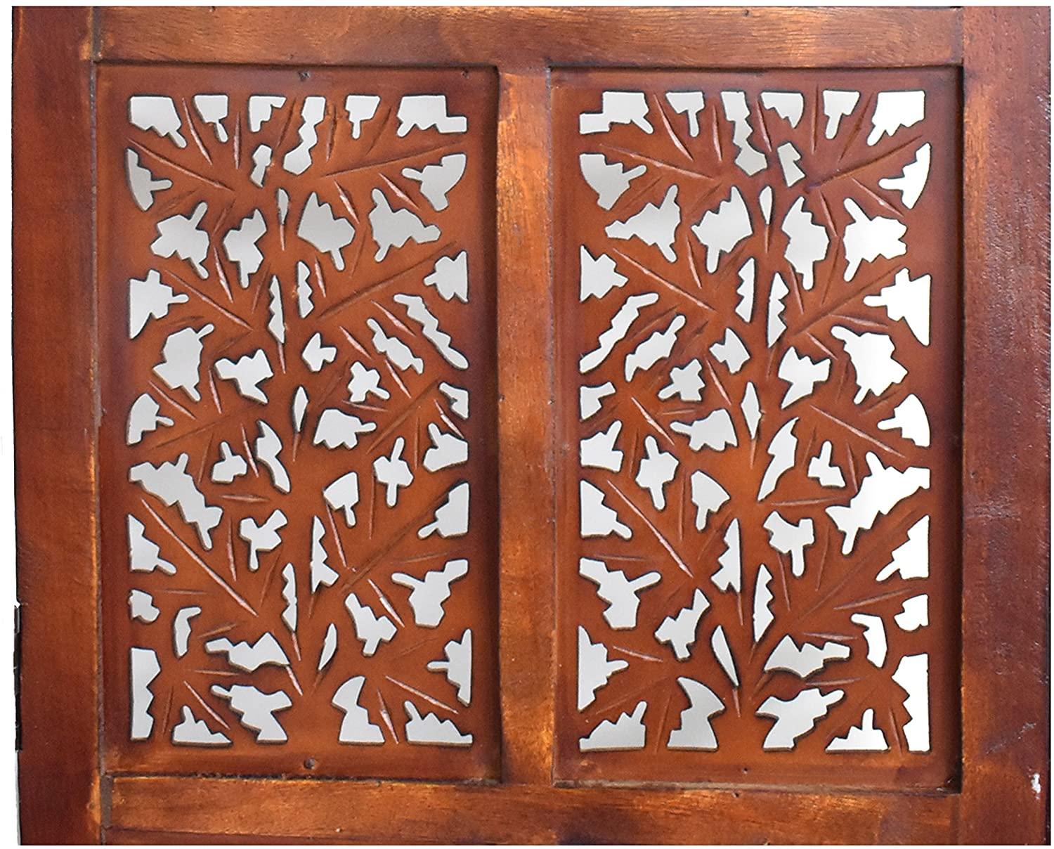 3 panel Wood Partition for Living Room | Office Partition Screen Room Divider Solid Wood