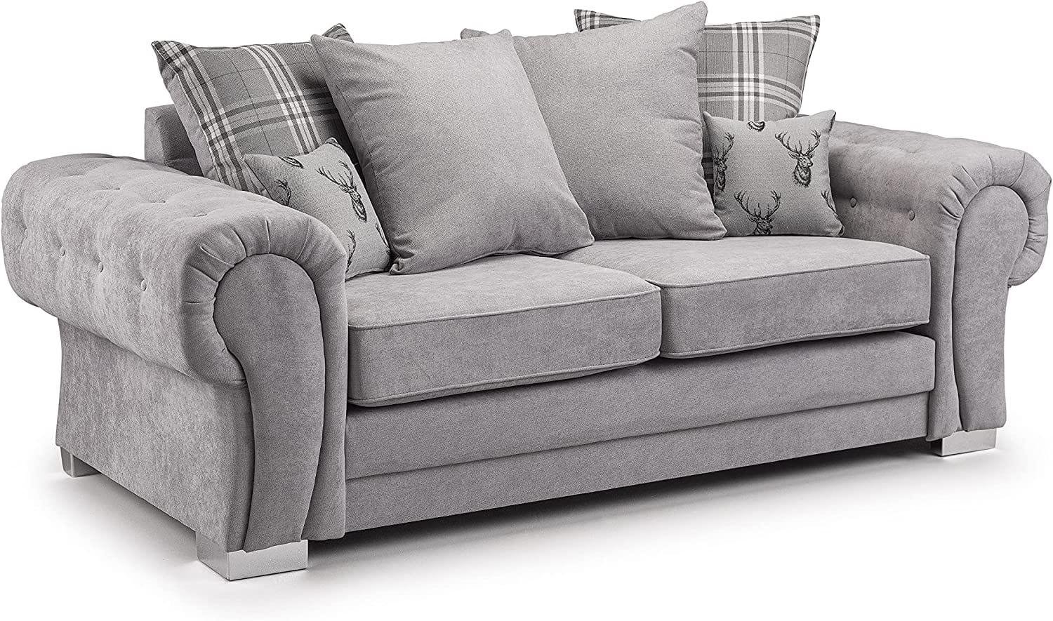 Sofa Verona Fabric Corner Sofa - 2 Seater (Grey,