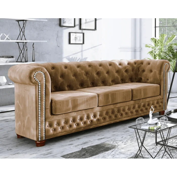 Anzla 3 Seater Chesterfield Sofa