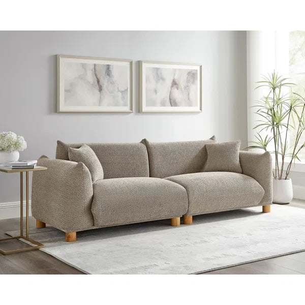 Scandinavian Modern Bouclé Sofa – Minimalist Elegance Meets Comfort
