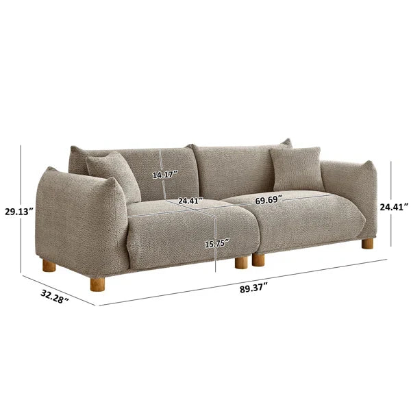 Scandinavian Modern Bouclé Sofa – Minimalist Elegance Meets Comfort