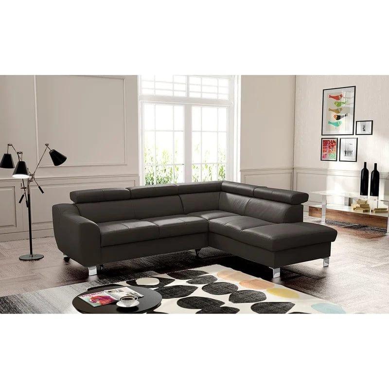 Avaiya Leather Corner Sofa with Ottoman | Classics Comfort