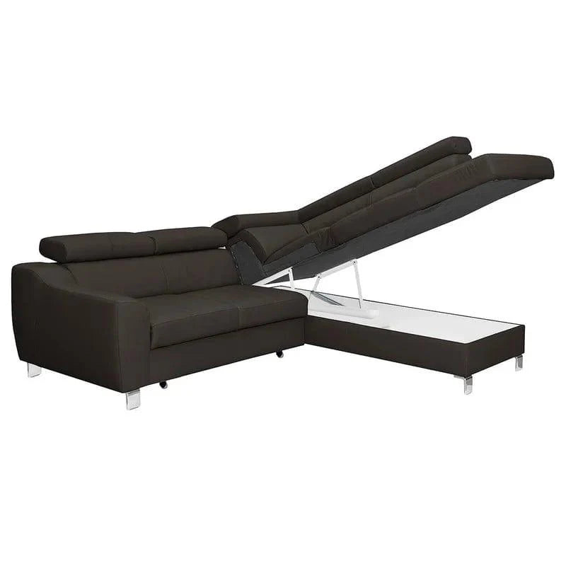 Avaiya Leather Corner Sofa with Ottoman | Classics Comfort