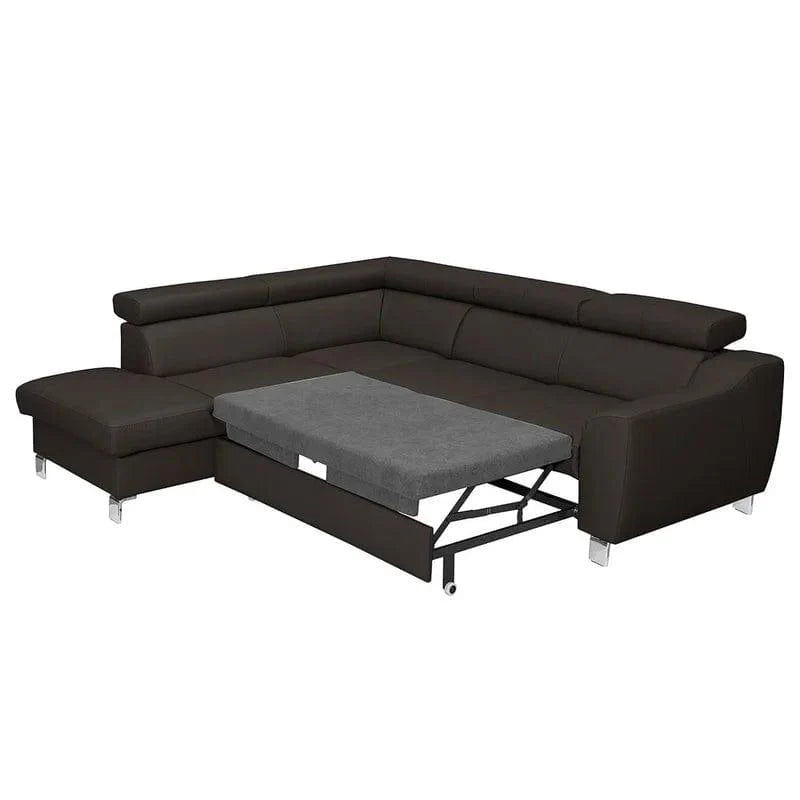 Avaiya Leather Corner Sofa with Ottoman | Classics Comfort