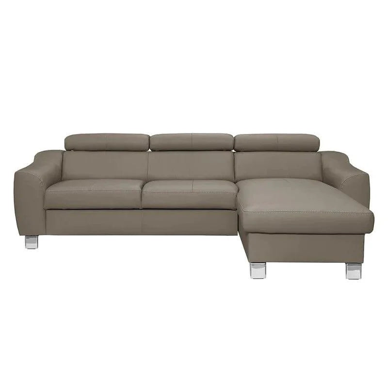 Avaiyah Leather Corner Sofa with Longchair