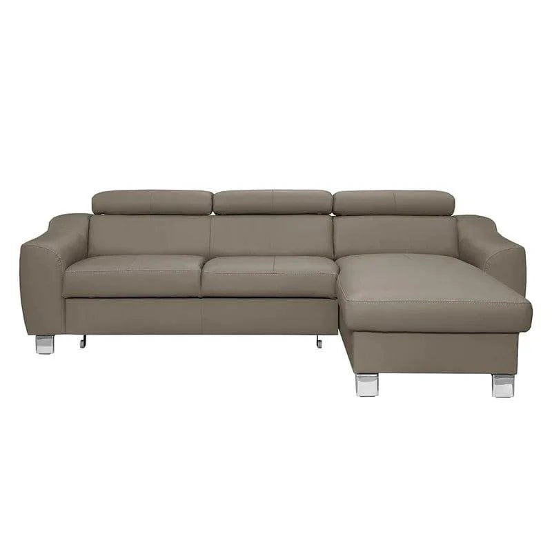 Avaiyah Leather Corner Sofa with Longchair