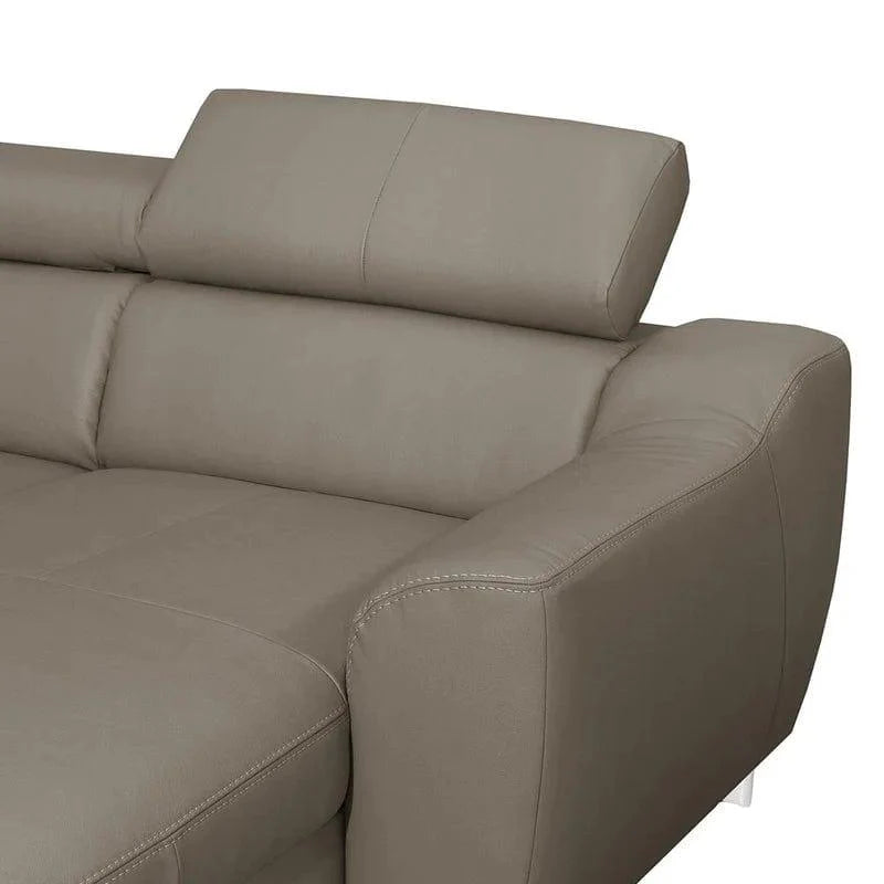 Avaiyah Leather Corner Sofa with Longchair