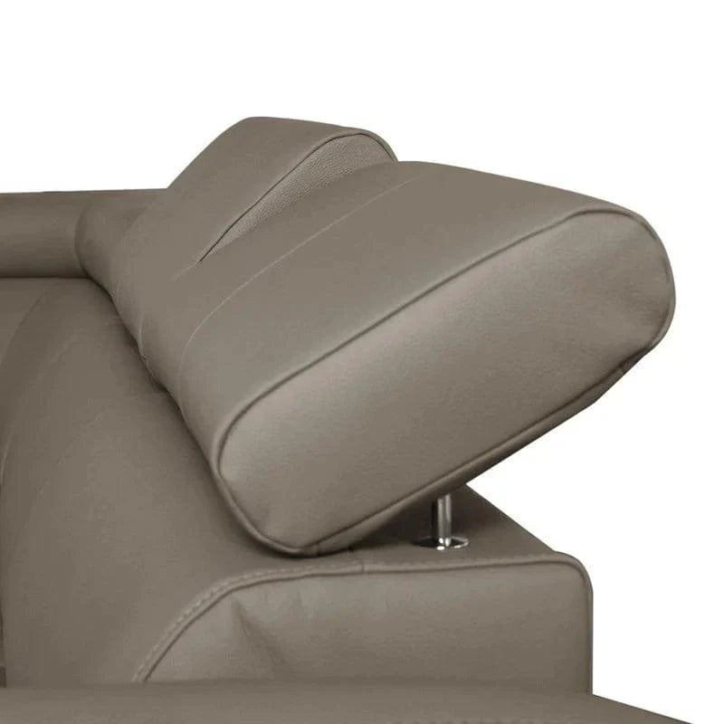 Avaiyah Leather Corner Sofa with Longchair