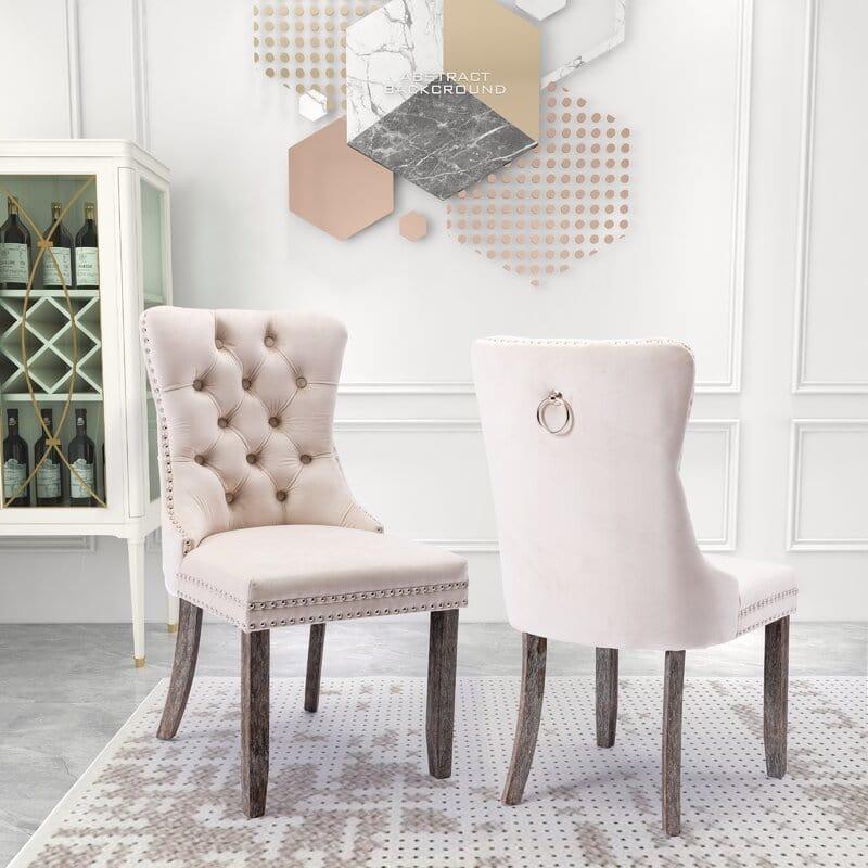 Rosdorf Park Aymie Tufted Upholstered Chair ( SET OF 2 )