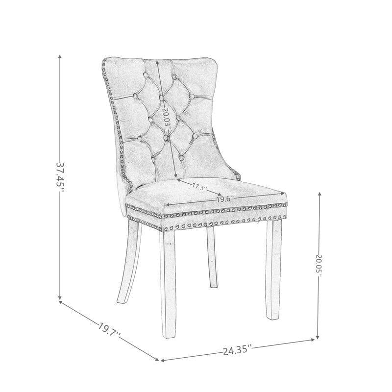 Rosdorf Park Aymie Tufted Upholstered Chair ( SET OF 2 )