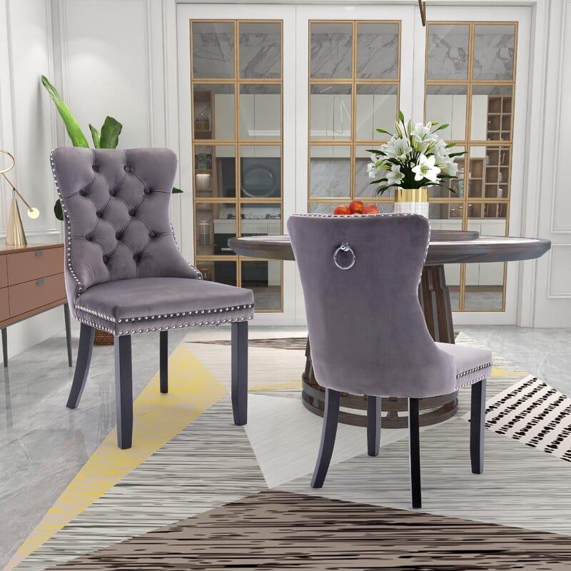 Rosdorf Park Aymie Tufted Upholstered Chair ( SET OF 2 )