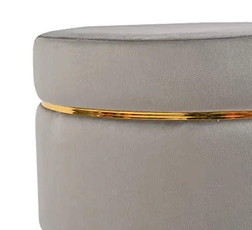 Ottoman Stool for Living Room โ Set of 2 (Grey, 16x16x18)