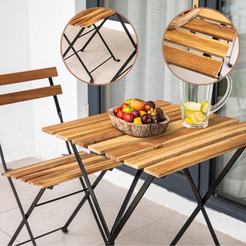 OUTDOOR FURNITURE GARDEN PATIO SEATING SET 1+2 CHAIRS AND TABLE SET BALCONY FURNITURE COFFEE TABLE SET