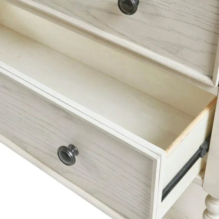 Beckett Solid Wood 2-Drawer Accent Chestv