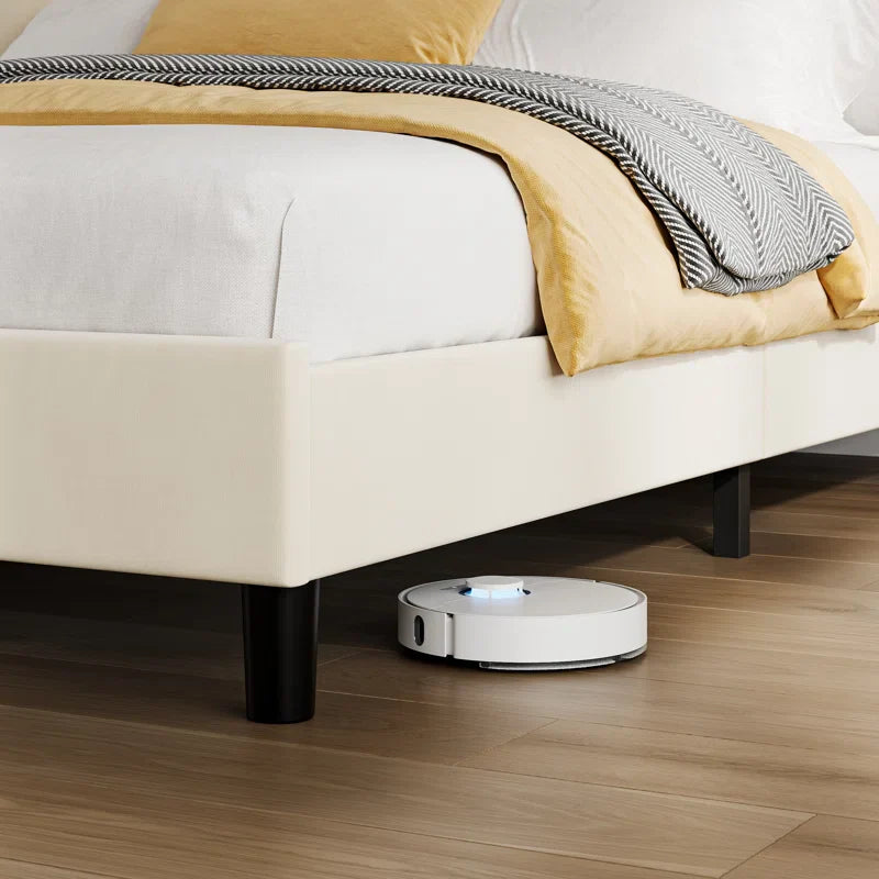 Bed Frame With Headboard Adjustable, Velvet Upholstered Platform Bed With Headboard