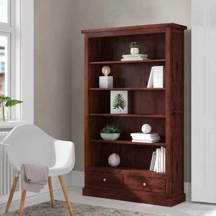 Buchholtz 180Cm H x 110Cm W Solid Wood Standard Bookcase