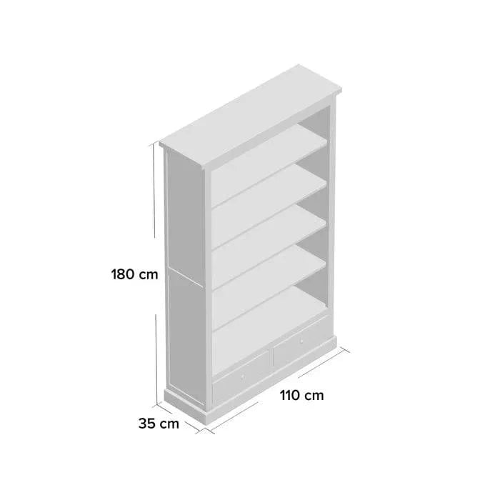 Buchholtz 180Cm H x 110Cm W Solid Wood Standard Bookcase