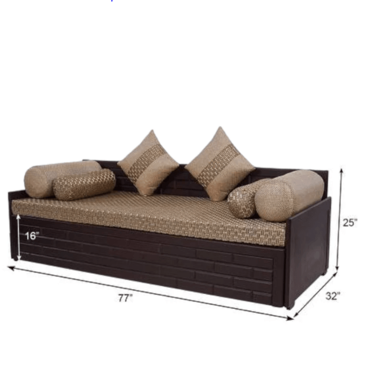3 SEATER PULL OUT SOFA CUM BED SHEESHAM WOOD