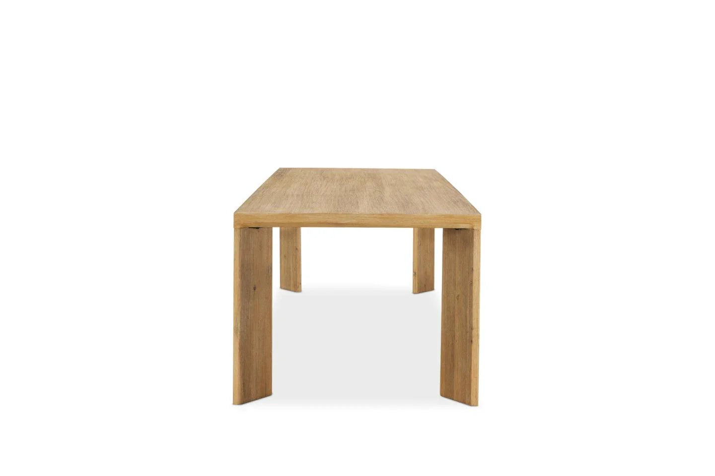 Casa Modern Rectangular Dining Table – Acacia Wood Veneer with Angled Blade Legs
