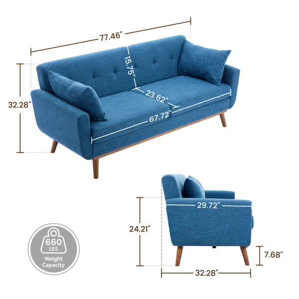 Modern 78'' Linen Sofa – Simple, Stylish & Spacious