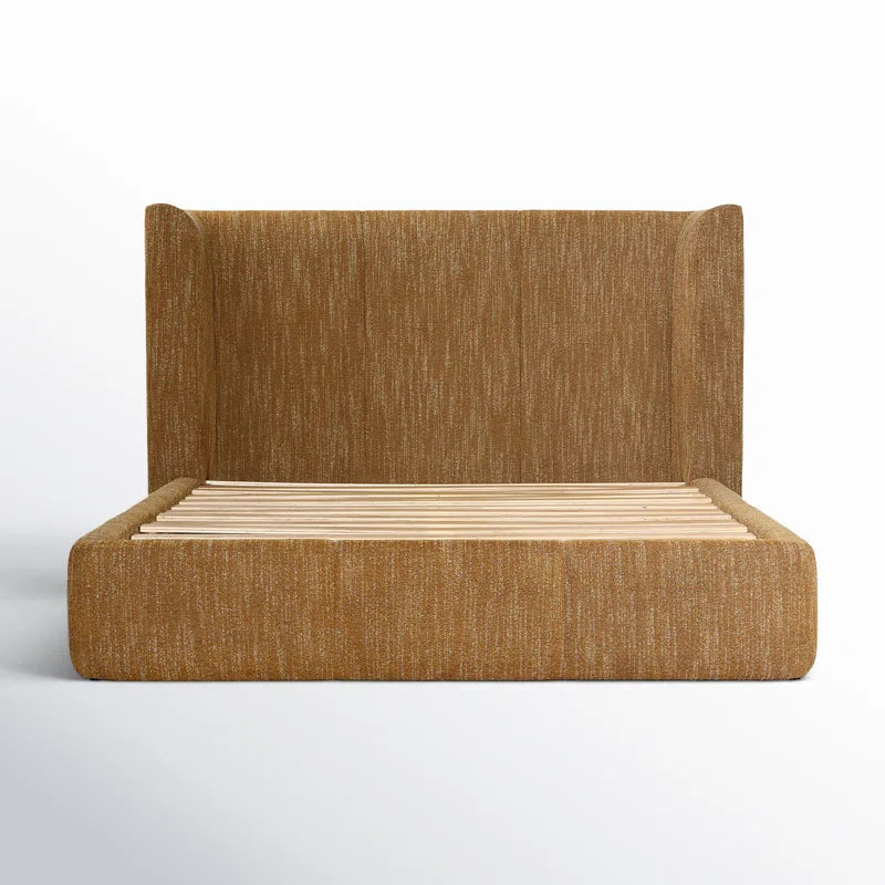 Clarisse Upholstered Wingback Bed
