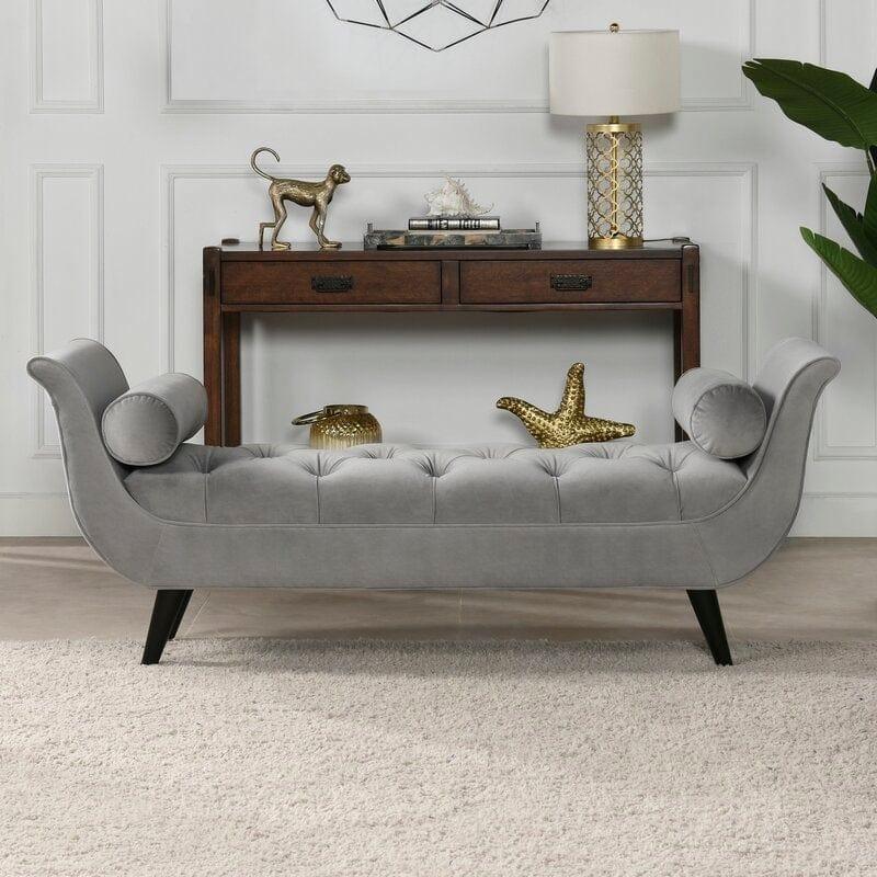 Modern Upholstered Tufted Cordelia Bench Button for Bedroom,Entryway Living Room