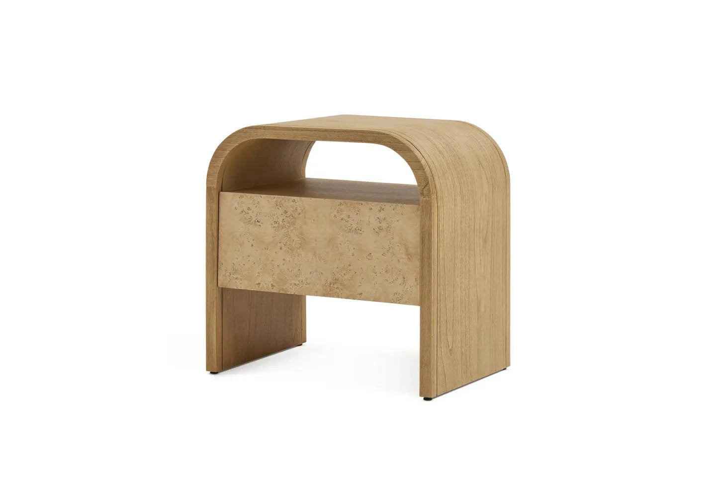 Engineered Wood Crescent 1-Drawer Nightstand