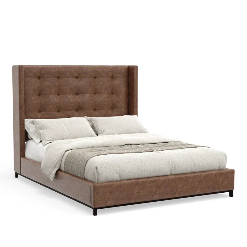Dante Upholstered Wingback Bed