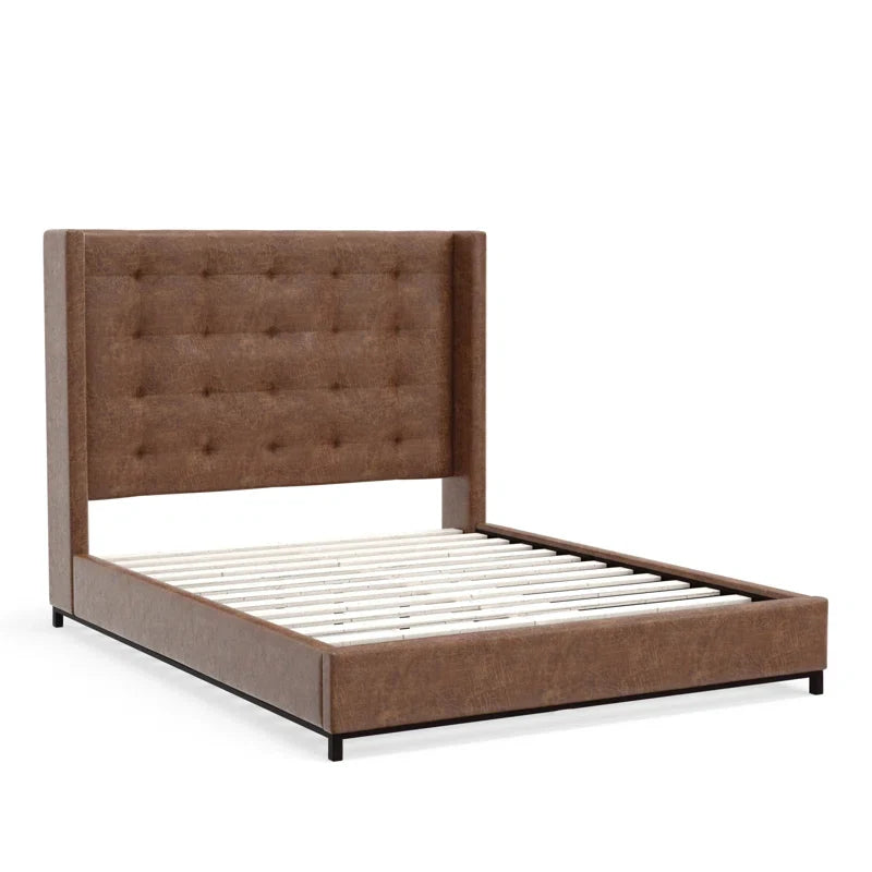 Dante Upholstered Wingback Bed
